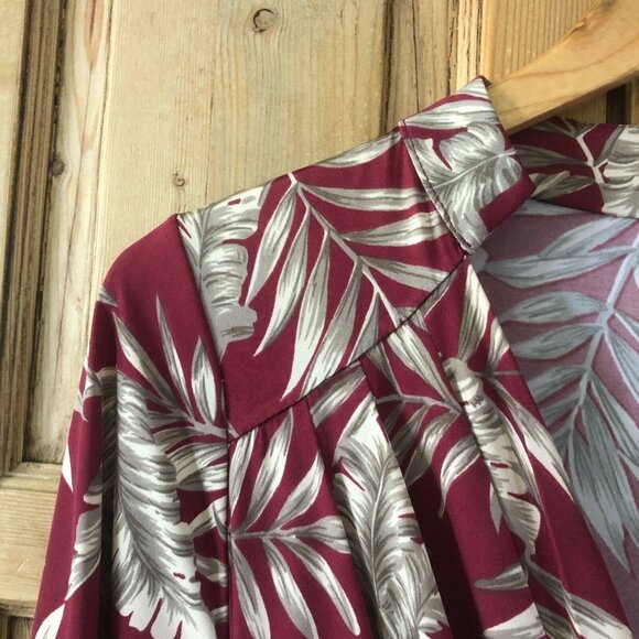 Stockholms Klänningsfabrik Red Palm Front Pauline Dress 3/4 Sleeve Size S / M - Picture 4 of 8